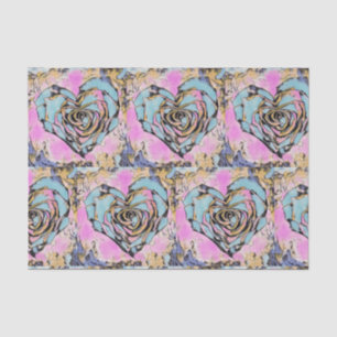 Papel De Seda Desenho colorido, branco, de coração