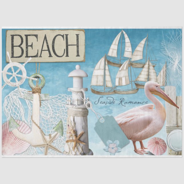 Papel De Seda Desenho da Série Náutica 10 (Frente )