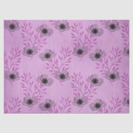 Papel De Seda Desenho da Série Roxa Floral Desbotada 4
