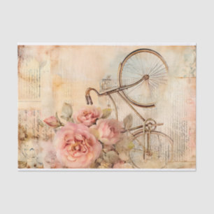 Papel De Seda Desenho de Bicicleta Vintage, Impressão de Arte de