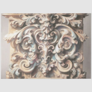 Papel De Seda Desenho de Pastel da Pedra do Ornamentado de Arqui