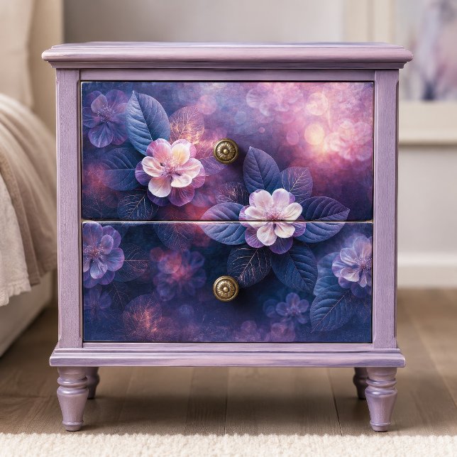 Papel De Seda Desenho Floral Decoupage Bege Índigo (Criador carregado)