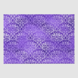 Papel De Seda Desenho Floral Elegante Damasco Glam Roxo