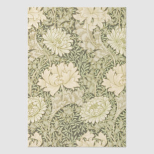 Papel De Seda Desenho Floral Verde de Wm Morris