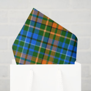 Papel De Seda Desenho Xadrez Escocês Plaid Laranja Verde Azul