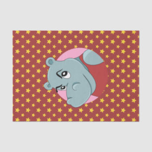 Papel De Seda Desenhos animados bonitos do hippopotamus