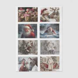 Papel De Seda Desenhos de decoupage 4x3 para globo de neve de 3"