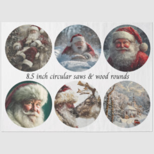 Papel De Seda Desenhos de Serra Circular decoupage do Papai Noel