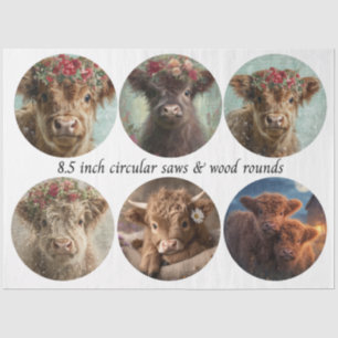 Papel De Seda Desenhos de Serra Circular Decoupage Highland 8.5"