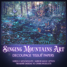 Papel De Seda Desentupimento de Florestas de Borboleta Fantasy