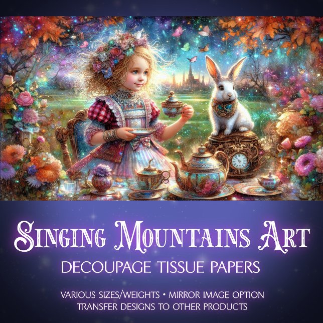 Papel De Seda Desentupimento do partido Bunny Tea da Alice (Criador carregado)