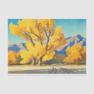 Papel De Seda Desert Cottonwoods, Arizona por Maynard Dixon