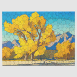 Papel De Seda Desert Cottonwoods por After Maynard Dixon