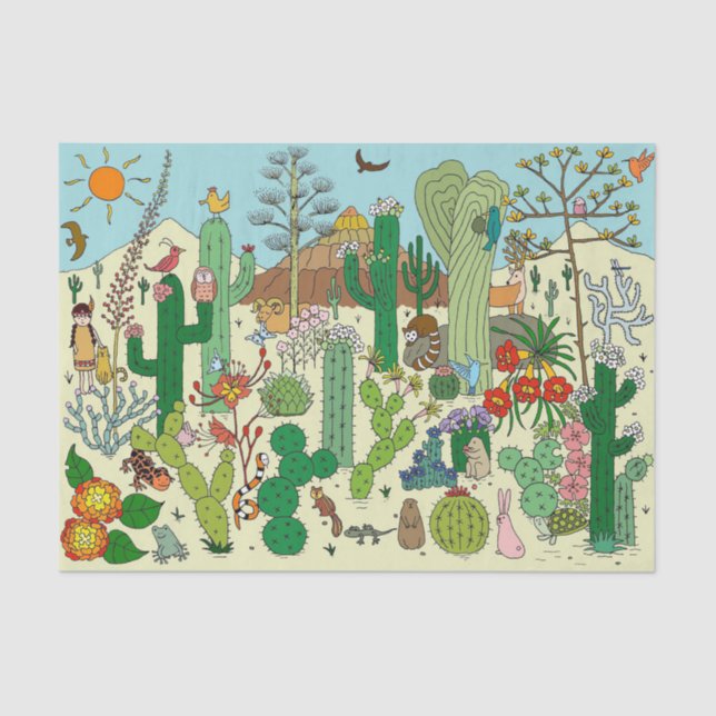 Papel De Seda Deserto de arizona (Frente )