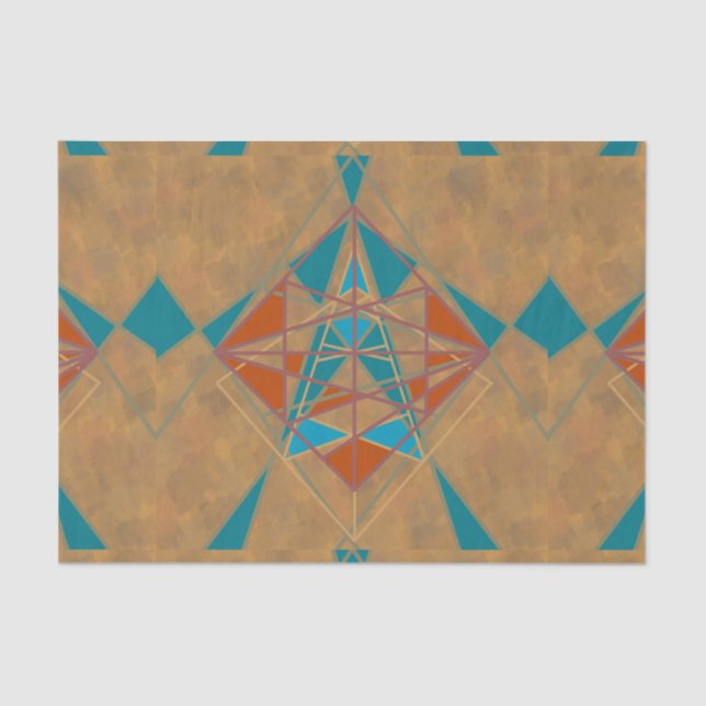 Papel De Seda Deserto do Sudoeste: Homem Design (Frente )