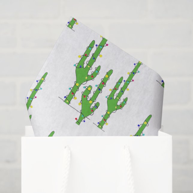 Papel De Seda Deserto Natal de Férias Cactus Sudoeste (Sacola de presentes)