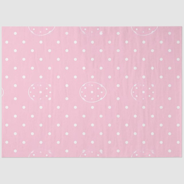 Papel De Seda Desfile de Bolinhas Cor-de-Rosa (Frente )