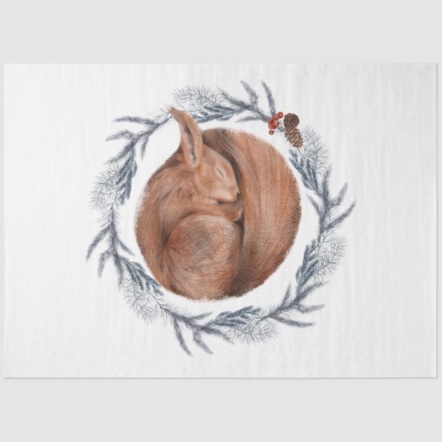 Papel De Seda Design 10 da série de pássaros Natal (Frente )