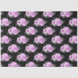 Papel De Seda Design 10 da Série Floral de Púrpura e Prata