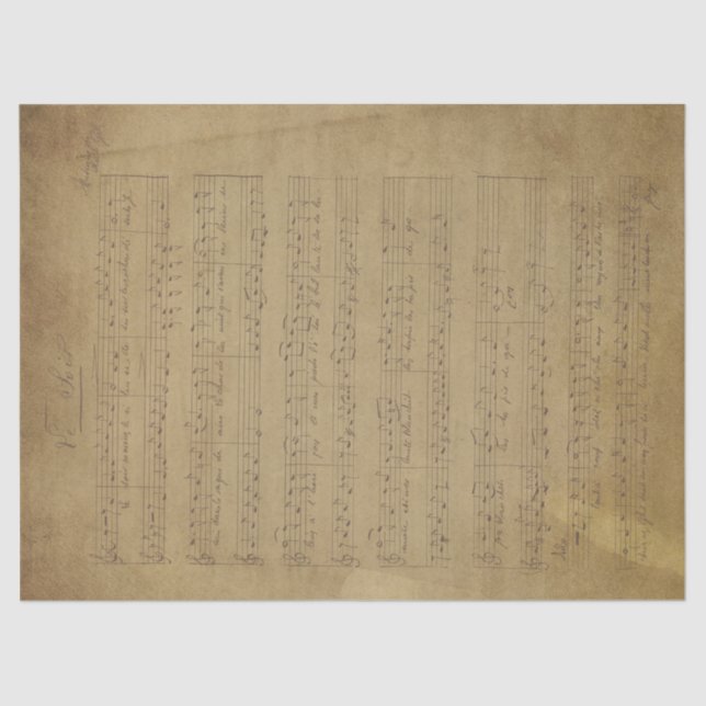 Papel De Seda Design 10 da Série Música e Rosas (Frente )