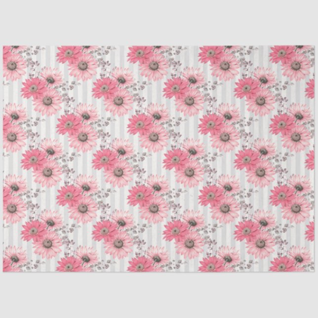 Papel De Seda Design 11 da Série Floral Rosa (Frente )