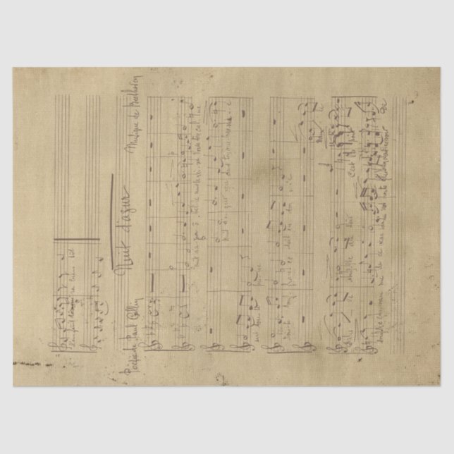 Papel De Seda Design 11 da Série Música e Rosas (Frente )