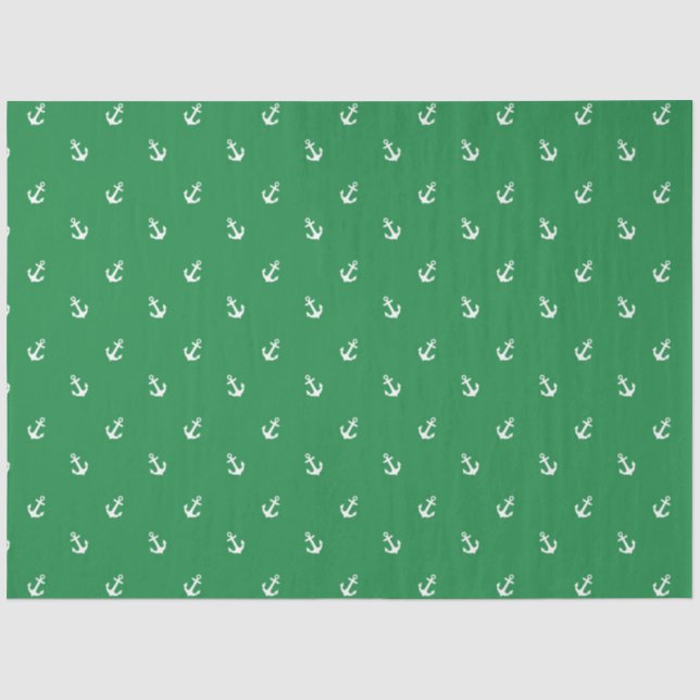 Papel De Seda Design 11 da Série Náutica Verde e Marinho (Frente )