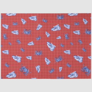 Papel De Seda Design 11 Mais Vermelho e Marinho da Série Náuti