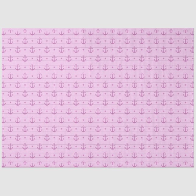 Papel De Seda Design 13 da Série Náutica Rosa e Azul (Frente )