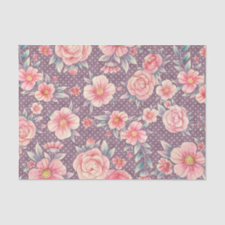 Papel De Seda Design 14 da Série Floral Rosa Meraki