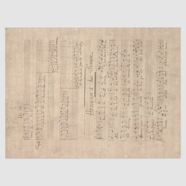 Papel De Seda Design 14 da Série Música e Rosas (Frente )