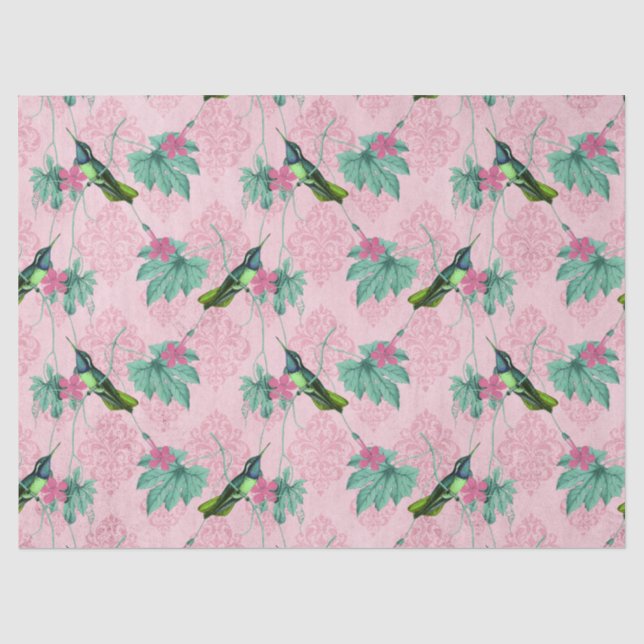 Papel De Seda Design 16 da Série Aves Humming (Frente )