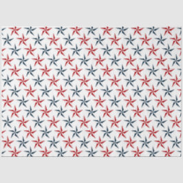 Papel De Seda Design 16 da Série Náutica Vermelha e Marinho