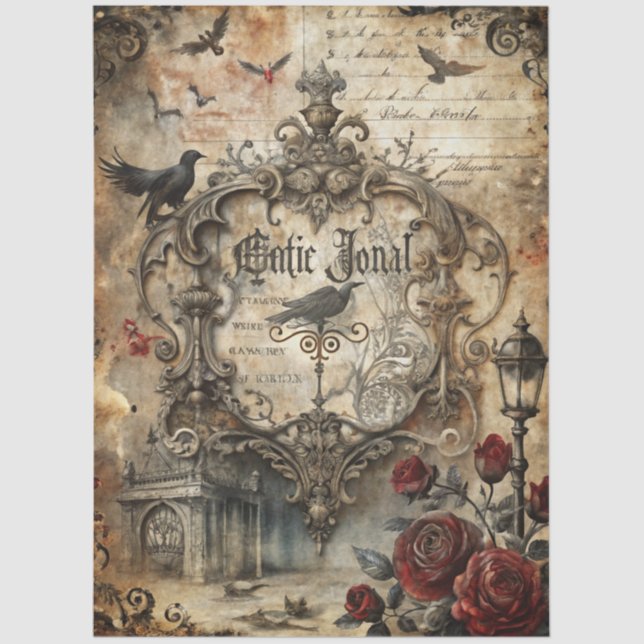 Papel De Seda Design 16 do Diário Gótico (Frente )