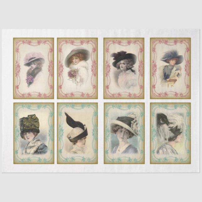 Papel De Seda Design 18 da Série Emphemera Vitoriana (Frente )