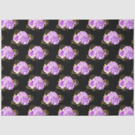 Papel De Seda Design 18 da Série Floral Dourada e Roxa