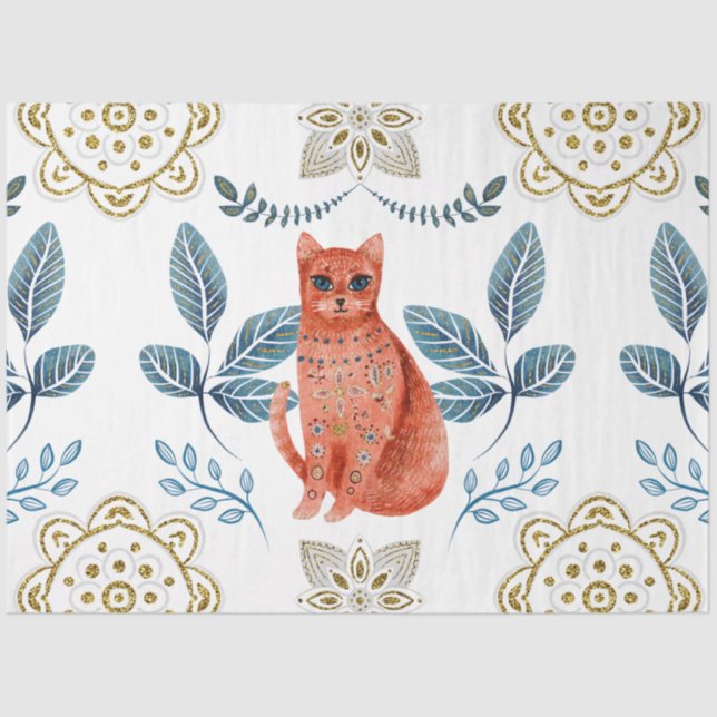 Papel De Seda Design 21 da série natalícia dos Azulejos nórdicos (Frente )