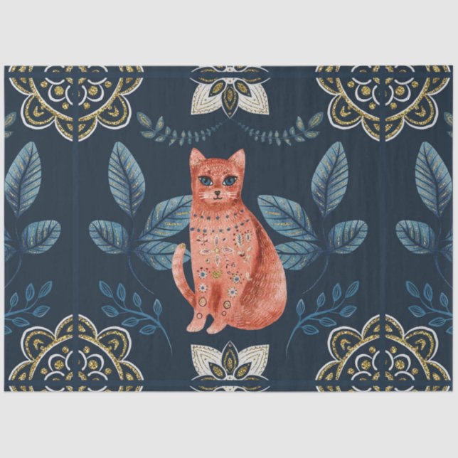 Papel De Seda Design 24 da série Natal Nórdica (Frente )