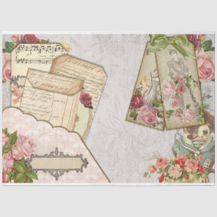 Papel De Seda Design 26 da Série Emphemera Vitoriana