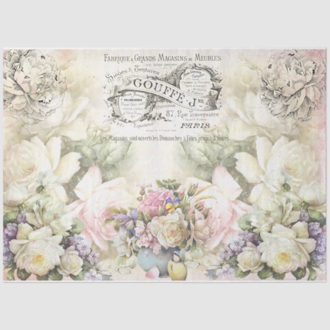 Papel De Seda Design 3 da Série de Colagem do chique (Frente )