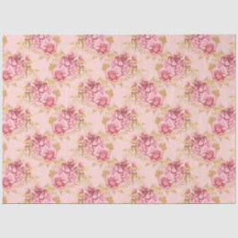 Papel De Seda Design 3 da série rosa e Dourada