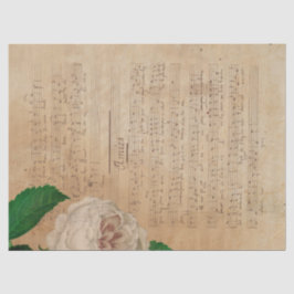 Papel De Seda Design 4 da Série Música e Rosas