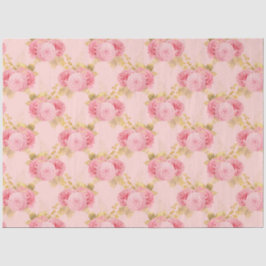 Papel De Seda Design 4 da série rosa e Dourada