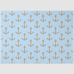 Papel De Seda Design 6 da Série Náutica, de Rosa e Azul