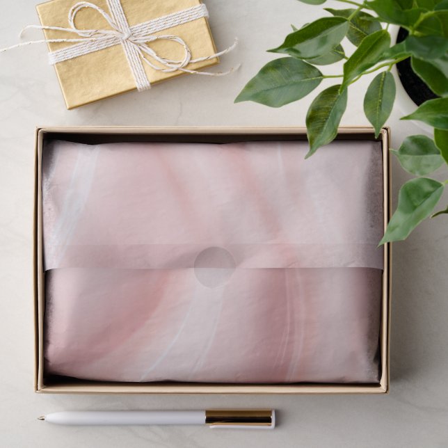 Papel De Seda Design Abstrato Creme Rosa (Presente)