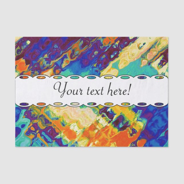 Papel De Seda Design abstrato de textura retrô (Frente )