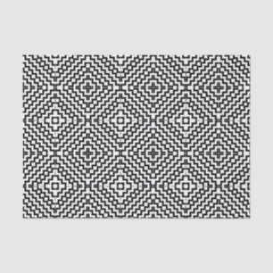 Papel De Seda Design Aztec preto e branco
