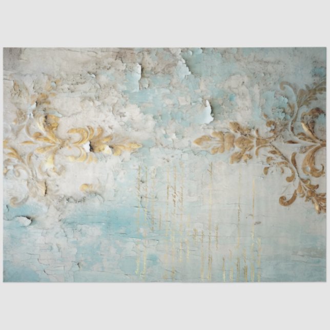 Papel De Seda Design Azul Anterior Série 6 (Frente )