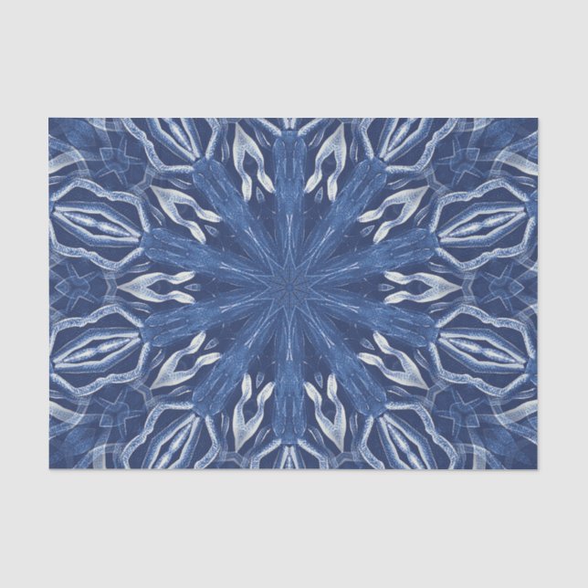Papel De Seda Design azul do gelo (Frente )