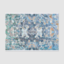 Papel De Seda Design Azul Tan Nativo Americano Tribal